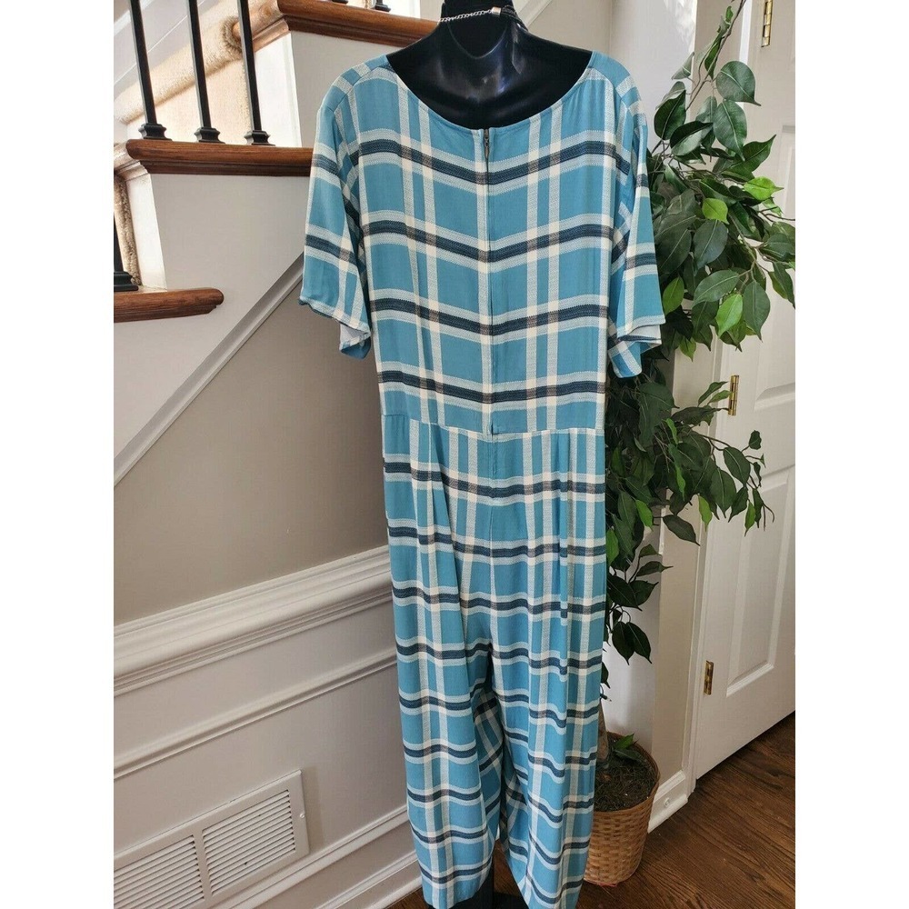 Wild Fable Women's Blue 100% Rayon V-Neck Short Sleeve Casual Jumpsuits Size 2XL - Picture 5 of 9